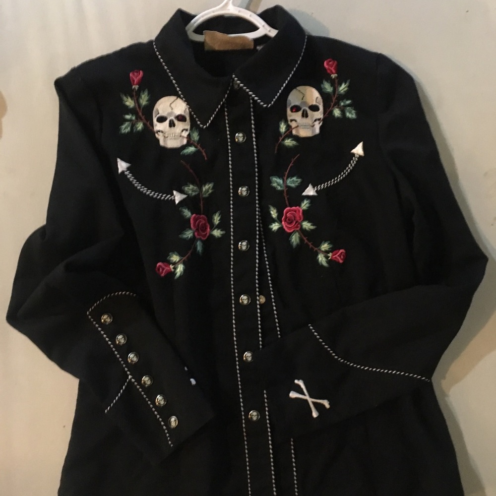 Day of the Dead Western Button Down